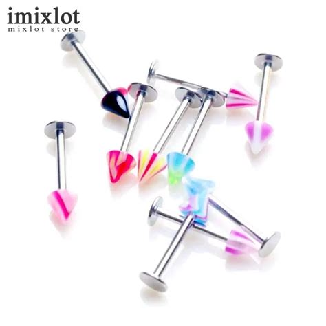 Imixlot Pcs Surgical Steel Labret Lip Stud Rings Lip Ring Rivet Lip