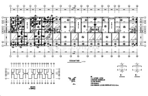 洋河5层砖混住宅楼结构设计施工cad图纸土木在线