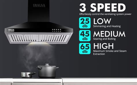 Inalsa Cm M Hr Kitchen Chimney Enya Bkbf With Stainless Steel