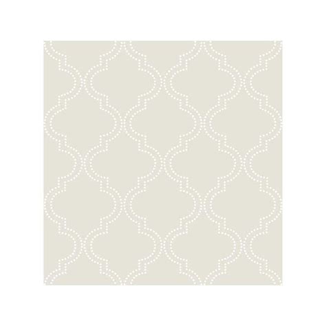 Sample Nu Taupe Quatrefoil Peel And Stick Wallpaper By Nuwallpaper