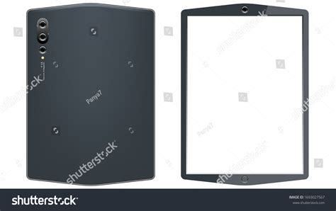 Realistic Scalable Drawing Pad Blue Gray Stock Vector Royalty Free