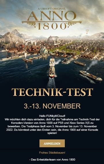 Anno 1800 Console Edition Anmeldung Zum Technischen Test Auf Xbox