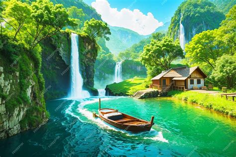 Premium Photo Green Rural Natural Beauty Background Template