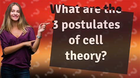 What Are The Postulates Of Cell Theory Youtube