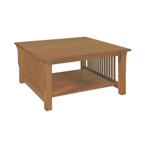 Prairie Mission Square Spindle Coffee Table Modern Bungalow