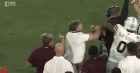 Kirby Smart Shoves Mississippi State Qb Michael Van Buren As He Argues