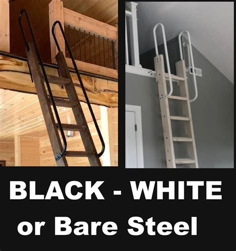 Ladder Handrails Black White Or Bare Steel No Obstructions Candy Cane