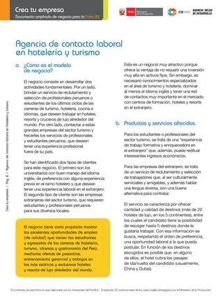 Crecemype Planes De Negocio Agencia Laboral Pdf