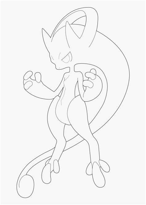 Mega Mewtwo Coloring Pages - Mega Mewtwo Y Coloring Page, HD Png ...