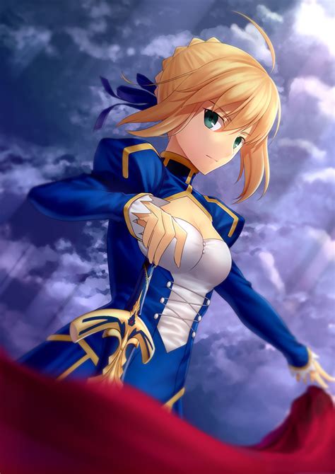 Safebooru 1girl Ahoge Blonde Hair Caliburn Cloth Dress Fate Stay