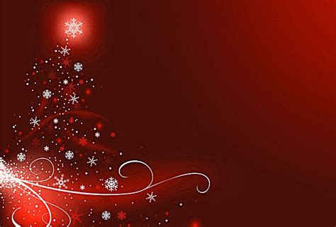 Free Red Christmas Tree Background