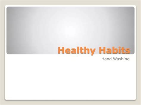 Ppt Healthy Habits Powerpoint Presentation Free Download Id 2784926