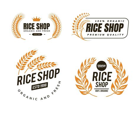 Rice Logo Design 6643082 Vector Art At Vecteezy