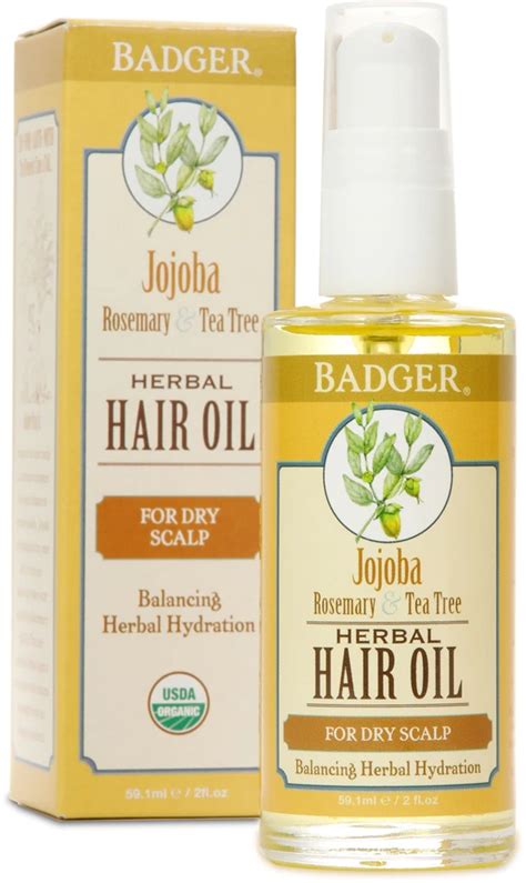 Badger Jojoba Rosemary And Tea Tree Herbal Hair Oil 2 Fl Oz Best Deals