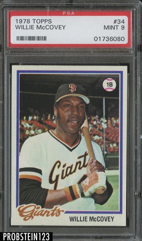 Topps Willie Mccovey San Francisco Giants Hof Psa Mint