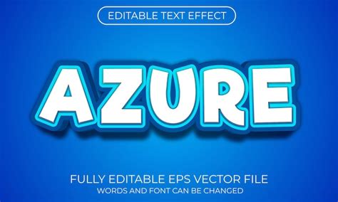 Efecto De Texto Azul Vector Premium