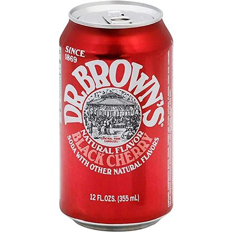 Dr Brown Black Cherry Soda 12oz 24 Pack Alex Beverages Nyc Llc