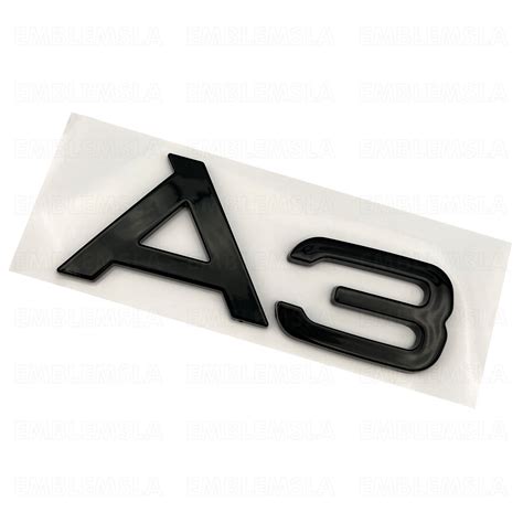 Audi A3 Gloss Black Emblem 3d Badge Rear Trunk Lid For S Line Logo Nam