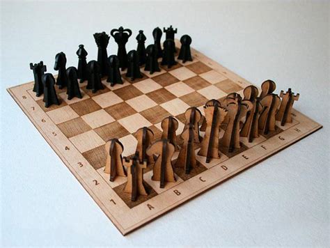 Laser Cut Chess Pieces