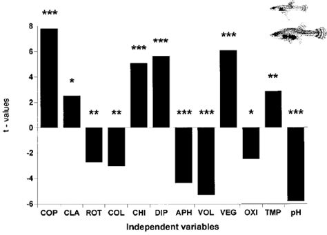 The T Values And Significance Levels P