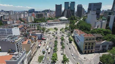 Famous Arches Of Lapa Tourism Landmark At Downtown Rio De Janeiro