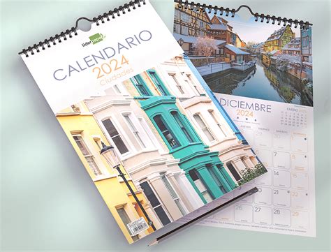 Plotter Calendario Espiral Pared Liderpapel Imagenes Ciudades