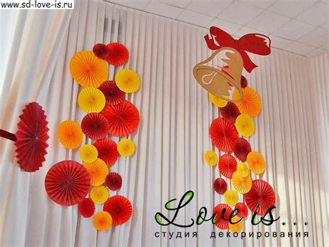 Украшение зала на праздник | Школьные украшения, Осенние украшения ...