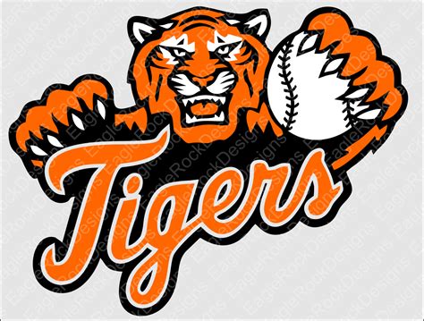 Tiger Holding Baseball Svg Dxf Eps Png Cut File For Cameo