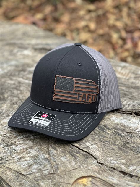 FAFO American Flag Leather Patch Hat Fuck Around And Find Out Etsy
