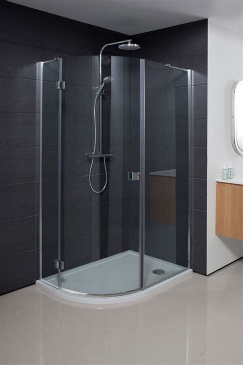 Crosswater Design 8 1950mm High Single Door Offset Quadrant Shower