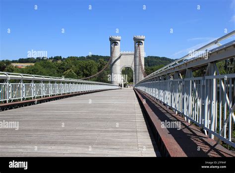 bridge france towers style of construction architecture architectural style old Stock Photo - Alamy