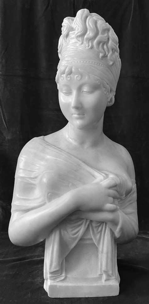 Proantic Marble Sculpture Madame Récamier After Joseph Chinard