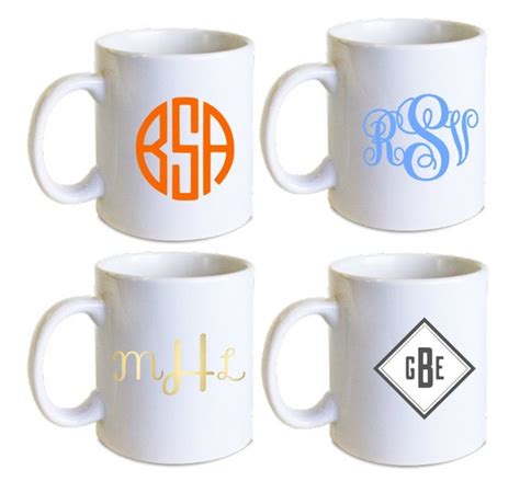 Monogrammed mug | Etsy