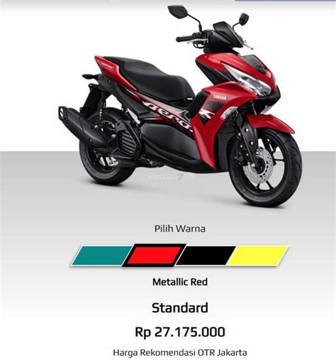 Harga Yamaha Aerox Vva Std Merah Metalik Non Connected Lite Version