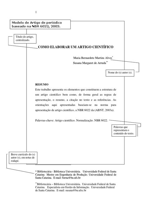 ARTIGO CIENTÍFICO Modelo ABNT atualizado 2010