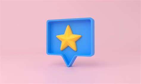 Premium Photo Star In Speech Bubble Icon Favorite Star Rating With