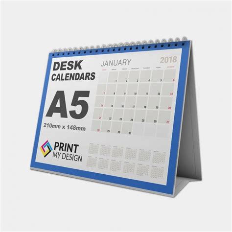 A5 Desk Calendar Print My Design