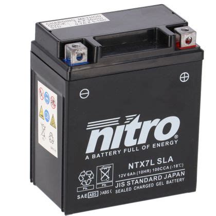 Batterie Nitro NTX7L SLA FERME TYPE ACIDE SANS ENTRETIEN PRÊTE À L