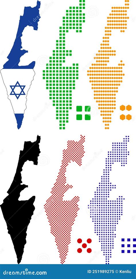 Layered Editable Vector Illustration Country Map Of Israel Stock Vector