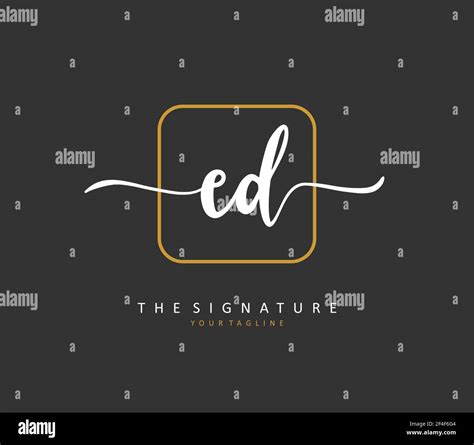 Ed Initial Letter Handwriting And Signature Logo A Concept Handwriting