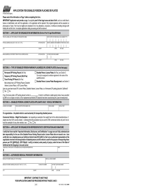 Dmv Placard Form Fill Out Sign Online Dochub