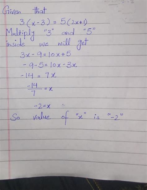 Find The Value Of X