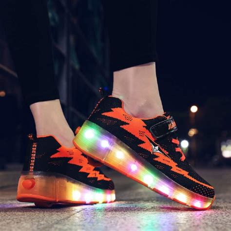 Roller Skates Boys Girls Kids Led Light Up Shoes Sneakers Skating Shoes ...