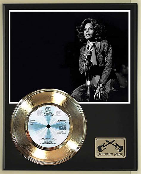 Diana Ross Im Coming Out Gold 45 Record Ltd Edition Display Award Quality Gold Record