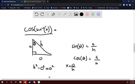 Solved Rewrite The Expression As An Algebraic Expression In X Cos Sin