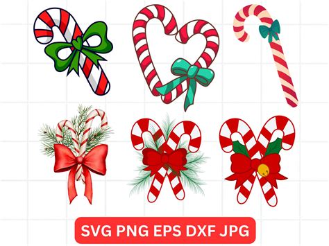 Candy Cane Svg Christmas Candy Svg Candy Canes Clipart Etsy