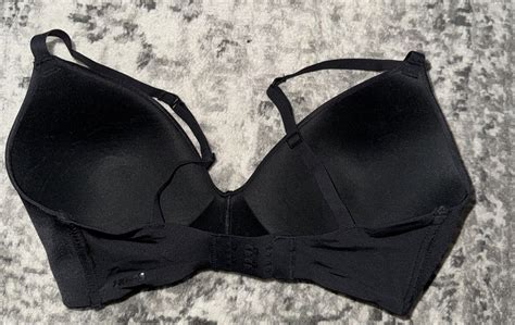 Skims Kim Kardashian Wireless Form T Shirt Demi Bra Sz 32DD Onyx BR WRL