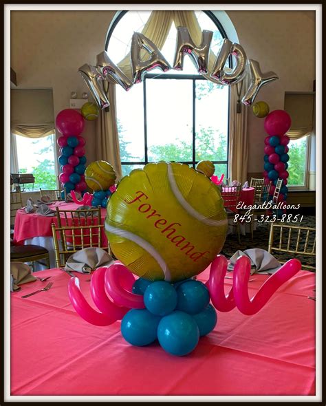 Tennis Centerpiece Balloon Decorations Balloon Basket Balloons