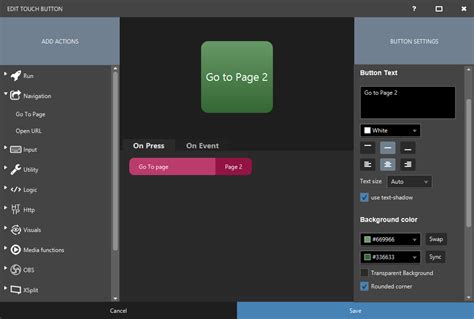 Touch Portal Remote Macro Control Deck For Pc And Mac Os For