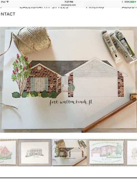 251 Best Watercolor House Portraits Images On Pinterest Erin Napier